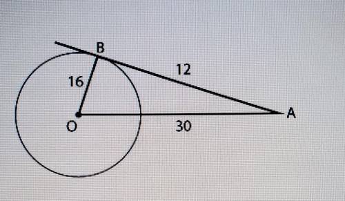 Please help me!! 3. Determine whether or not AB is tangent to circle O. Show your work.​
