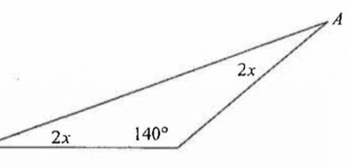 Find the measure of angle Acan you show me how to solve this problem​
