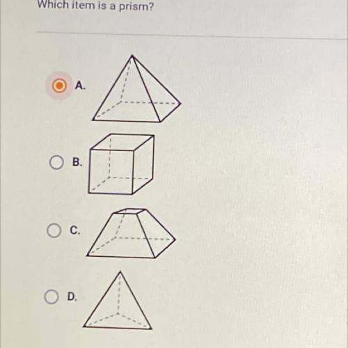 Which item is a prism?