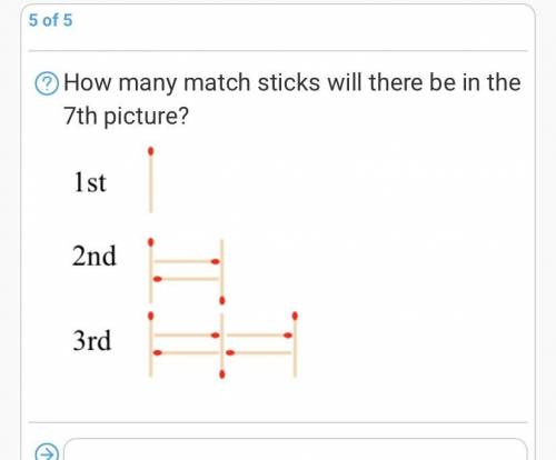 How many match sticks will there be in the 7th picture?