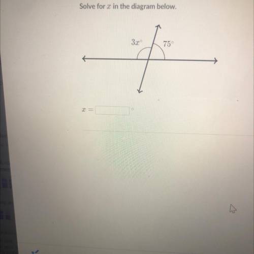 Solve for in the diagram below.