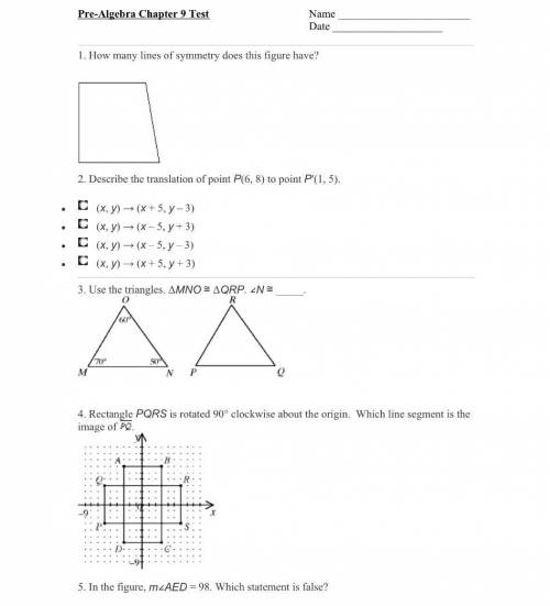 Please help me with my math test