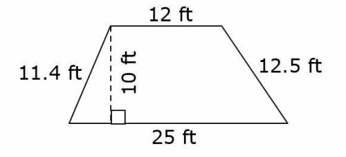 A garden in the shape of a trapezoid has an area of 44.4 square meters. One base is 4.3 meters and