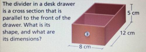 The divider in a desk drawer is a cross section that is parallel to the front of the drawer. What i