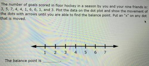 The number of goals scored in floor hockey in a season by you and your nine friends is:

3, 5, 7,