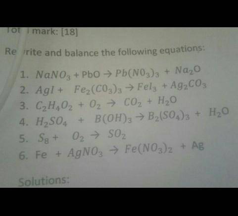 Can you help me with balancing equations​