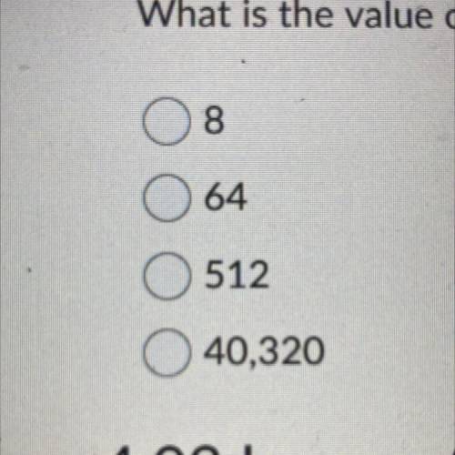 What is the value of 8