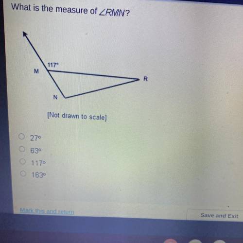 What is the measure of RMN? (Don't understand how to get the answer)