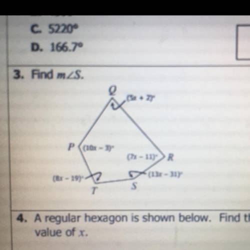 Find angle S among the measures