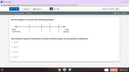 The economic system of Australia is closest to which number on the economic continuum? HELP ME PLAS