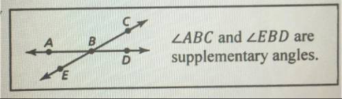 Your friend names a pair of supplementary angles. Is your friend correct? Explain.

Please someone