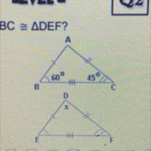 What is x abc def
A. 45
B. 60
C. 75
D. 30