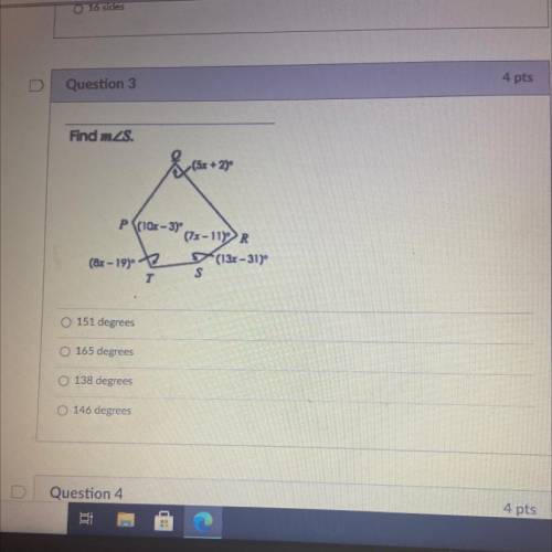 Find mzS. It’s geometry I need help