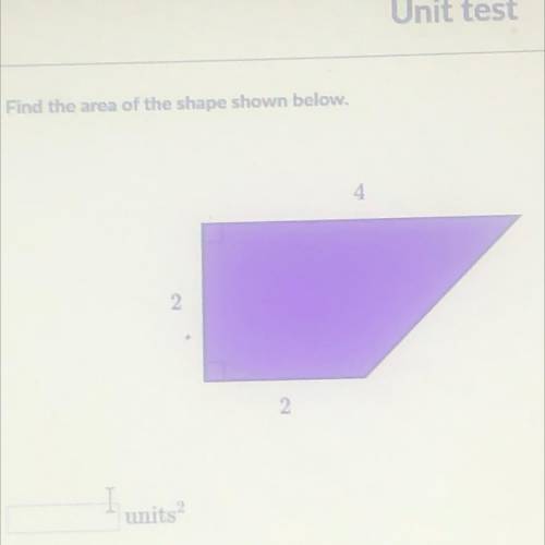 Unit test
in the area of the shape shown below
2