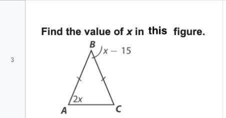 Find the value of x in this figure