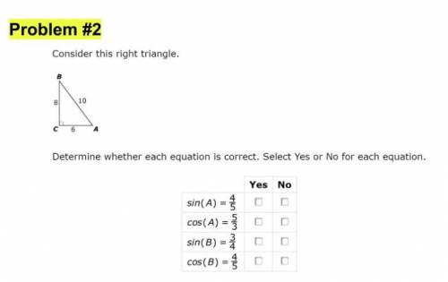 Determine whether each equation is correct. Select YES or NO for each equation.

1) yes or no
2) y