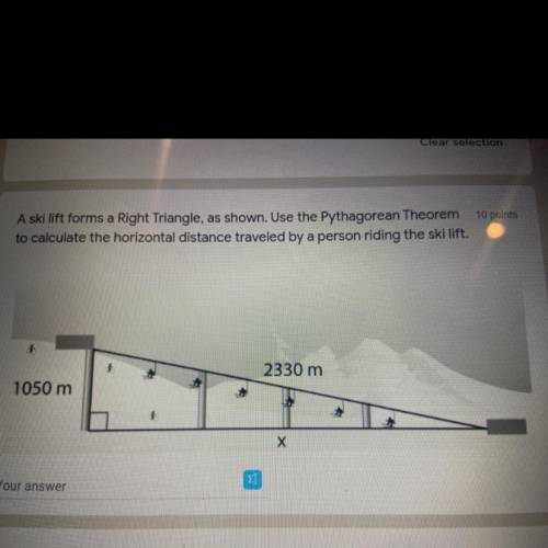 I need help to calculate the horizontal distance traveled by a person riding the ski lift!