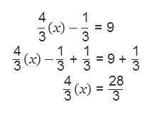 SOMEONE ANSWER THIS ASAP!!

Examine the worked problem and solve the equation.The solution is x =
