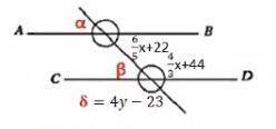 If AB ll CD determine the angles α, β, δ 
Help