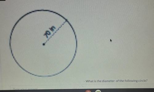 What is the diameter of the following circle ​