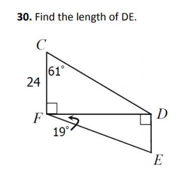 Geometry: Find the Length of DE