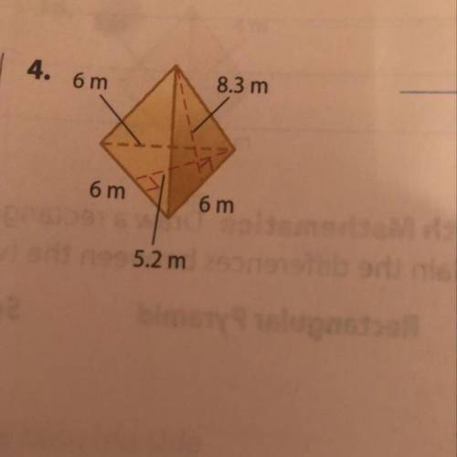 Find the total surface area of each pyramid. Round to the nearest tenth.