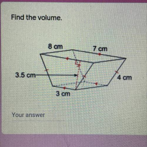 PLS HELP! 
find the volume.