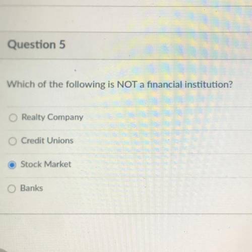 Which is not a financial institution?
Not history btw it’s civics and economics