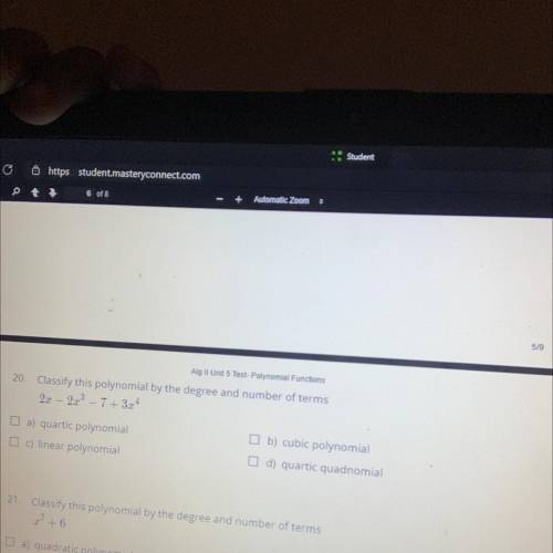 Please help with these two questions it is a test.