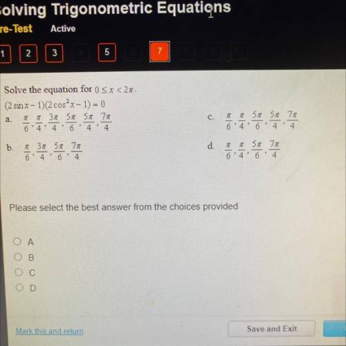 Solve the equation for 0