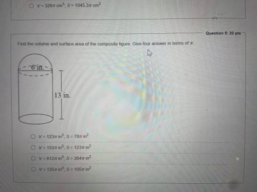 HELP!!
Volume and surface area of composite figure