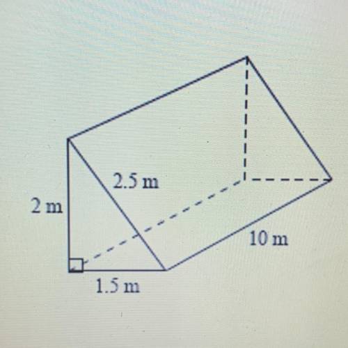 (Please Help Will mark brainliest) What is the total surface area of the triangular prism?

30m^2