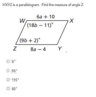 What is the measure of angle z