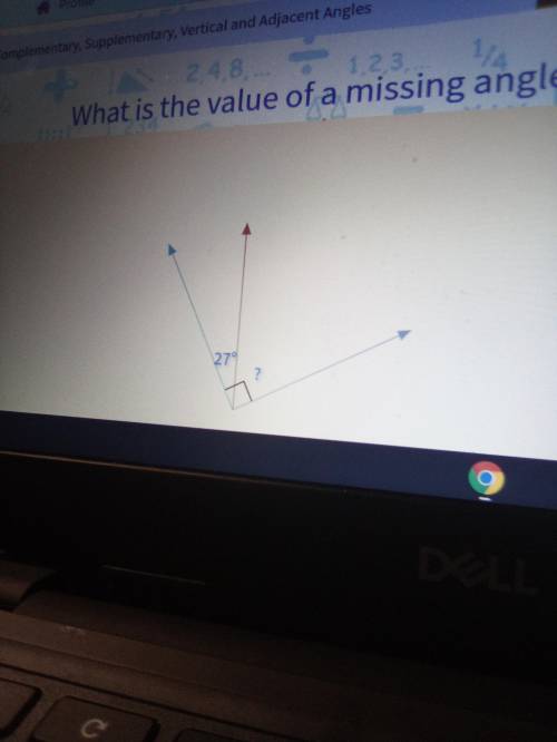 What is the value of the missing angle