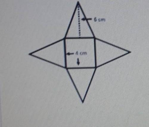 explain the difference between lateral and total surface area.Use the picture below to help with yo