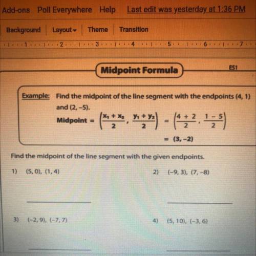 What is the midpoint I really need help