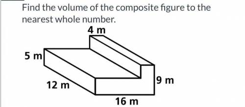Find the volume of the composite figure to the nearest whole number