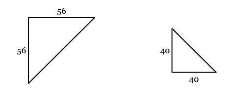 State the scale factor for the similar figures shown below from the triangle on the left TO the tri