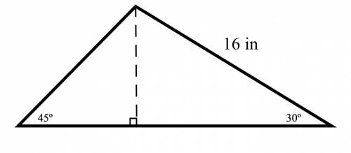 Find the exact perimeter and area of the entire triangle