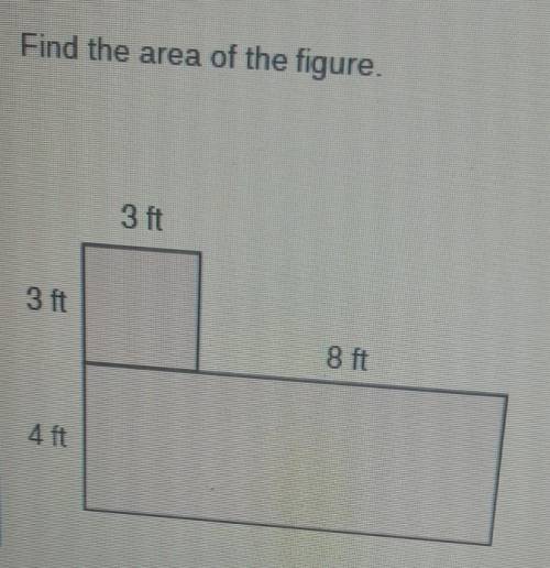 Find the area of the figure.​