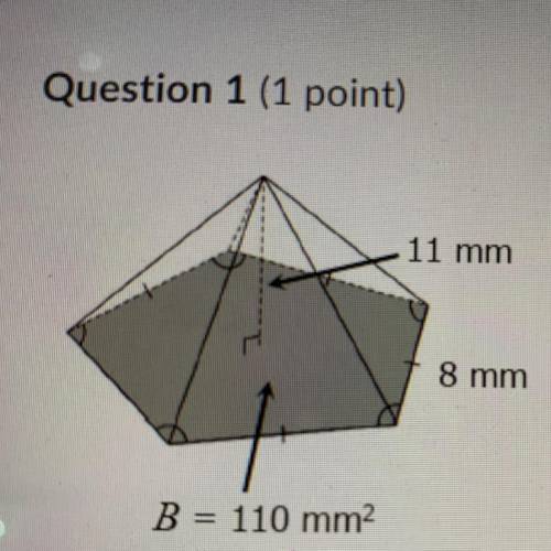 Find the volume of the pyramid to the nearest hundredth please.
