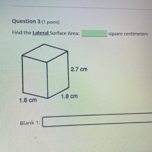 Find the Lateral Surface Area:
square centimeters