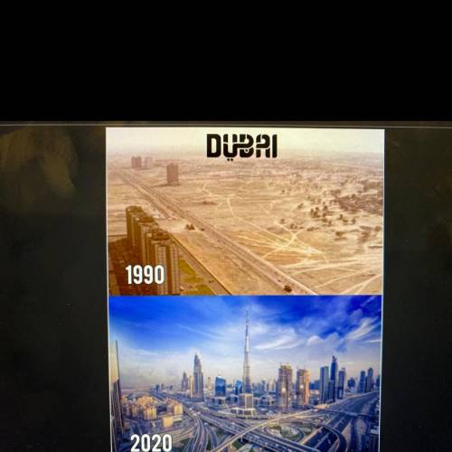 Describe how globalization has changed Dubai. Use visual clues from the image above as well as your