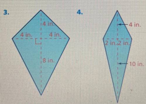 Pls pls pls help me! I will give brainliest and points!

Find the area of each trapezoid or kite.