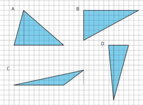 Find the base and segments for each triangle.
WILL GIVE BRAINLIEST