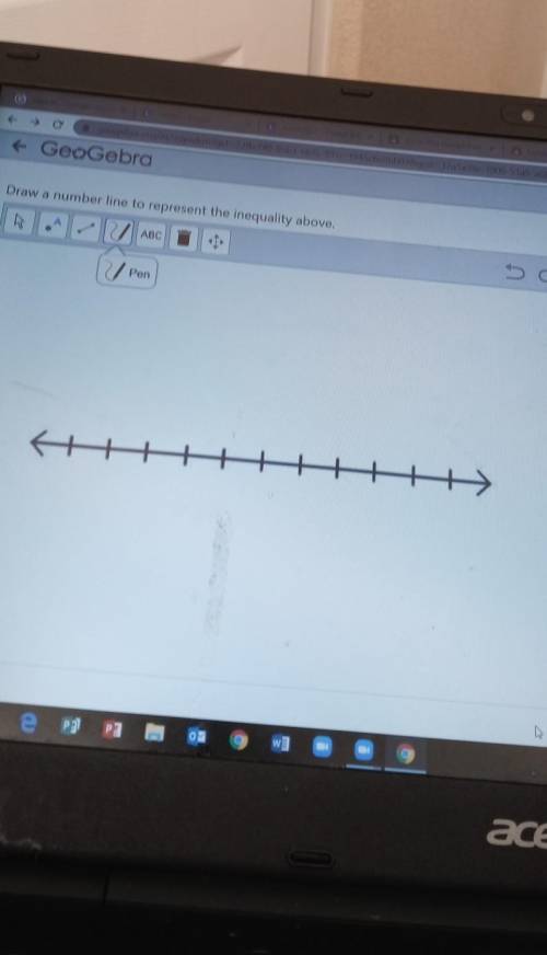 Draw a number line to represent the inequality above. NO LINK PLEASE HELP​