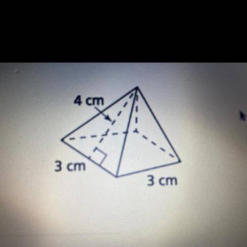 *
8. What is the surface area of the pyramid shown below?