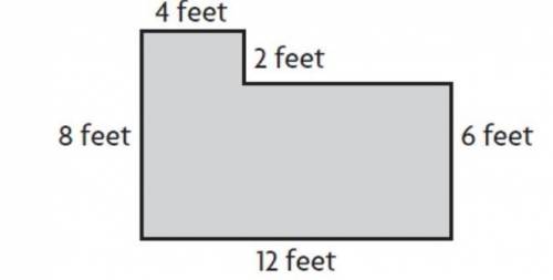 The diagram shows the dimensions of Anna's laundry room floor.
 

Use either addition or subtractio