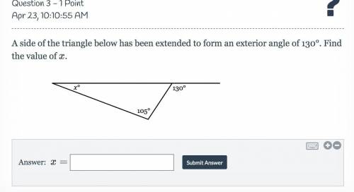 What does x equal to?