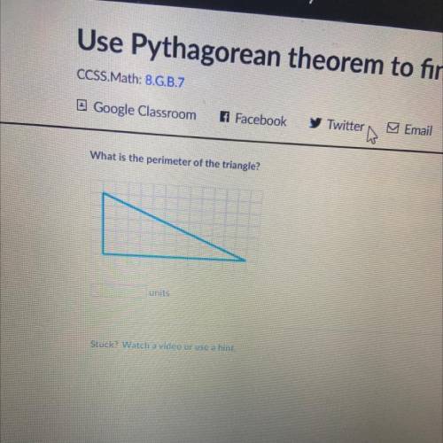 NEED HELP ASAP What is the perimeter of the triangle